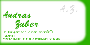 andras zuber business card